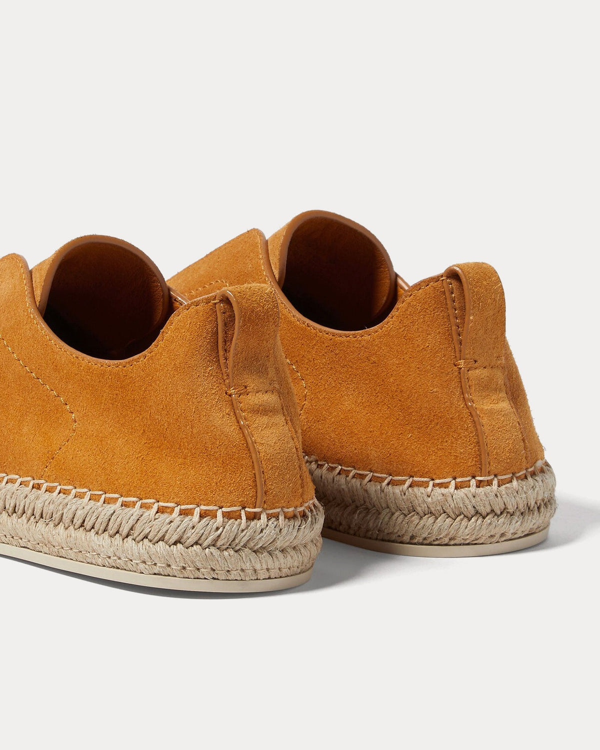 Triple Stitch Suede Ochre Espadrilles
