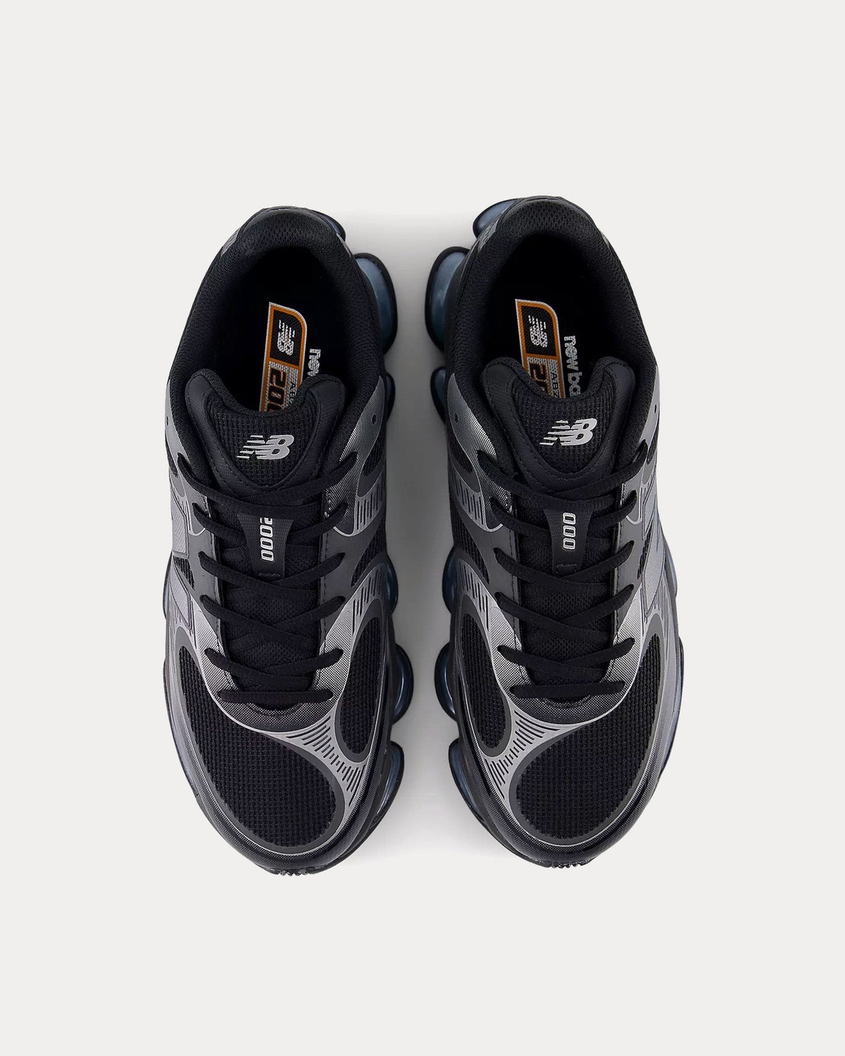 Abzorb 2000 Black / Dark Silver Metallic / Light Chrome Blue Low Top Sneakers