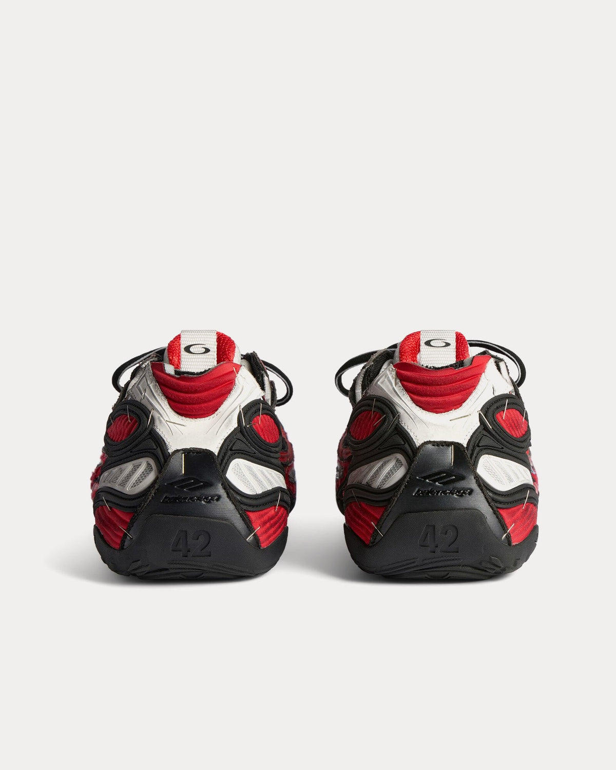 Soleless Red / White / Silver Low Top Sneakers