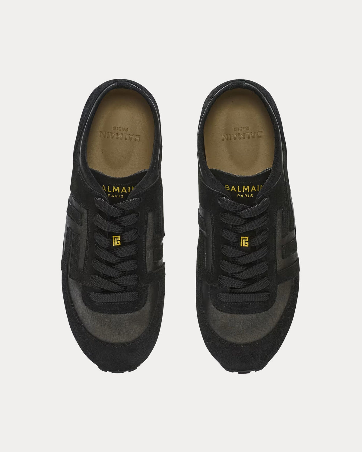 Racer 45 Lambskin & Suede Black Low Top Sneakers