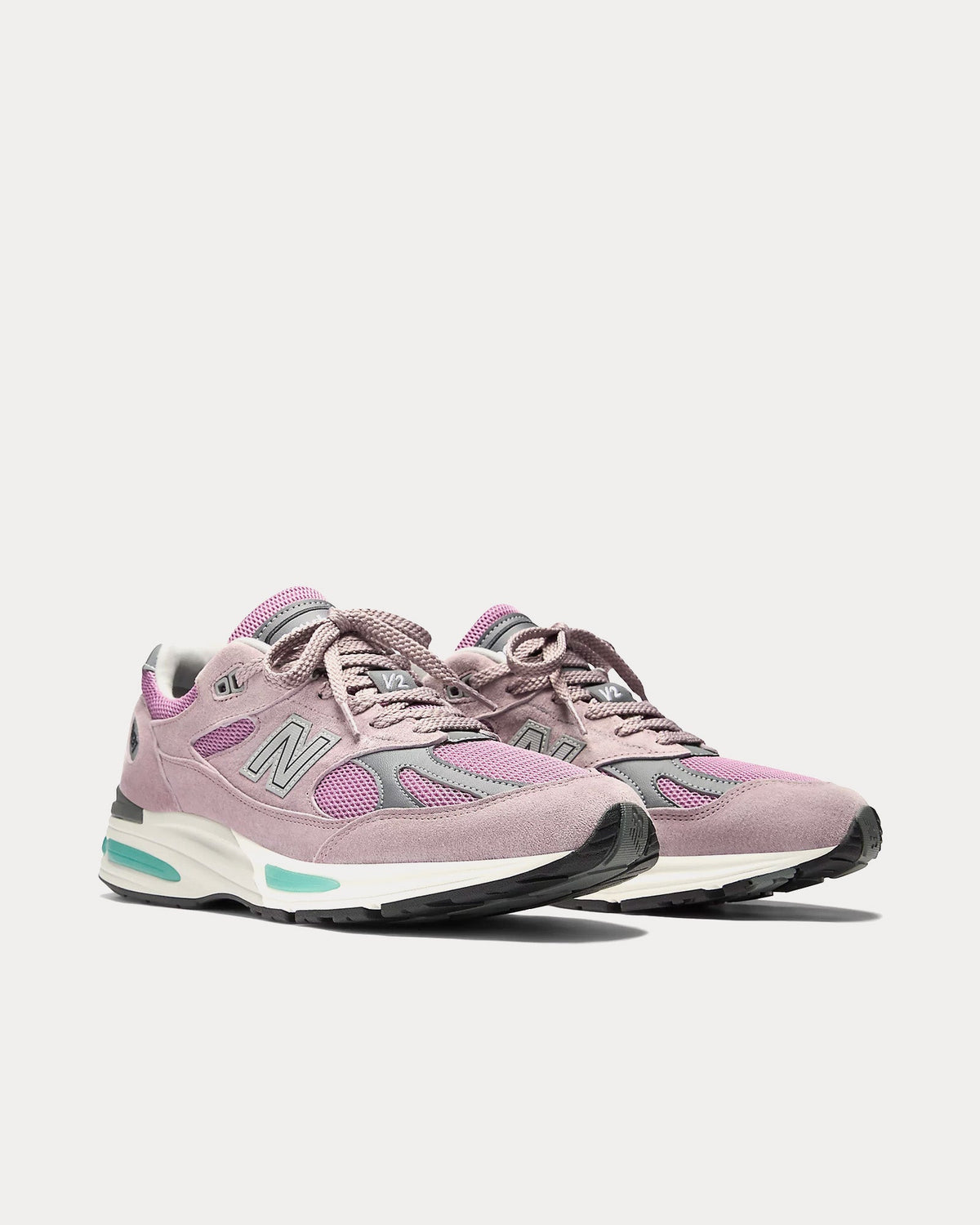 Made in UK 991v2 'Retro Pop' Polignac / Toadstool / Silver Low Top Sneakers