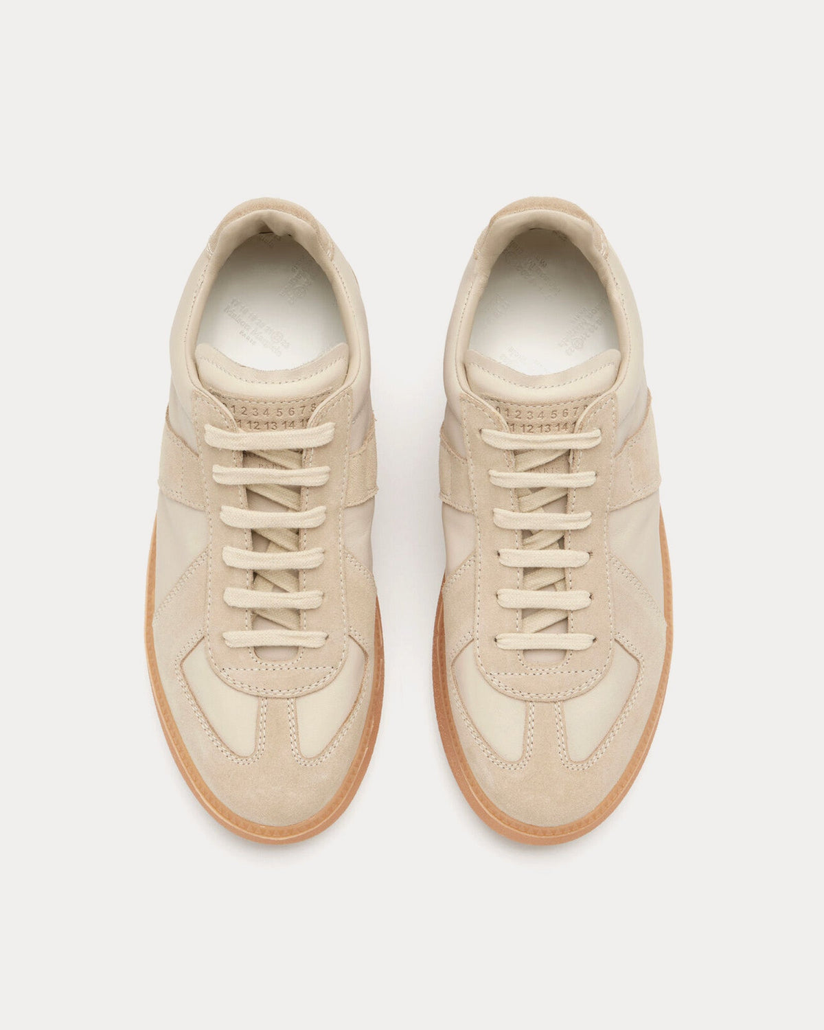 Replica Wedge Beige Low Top Sneakers