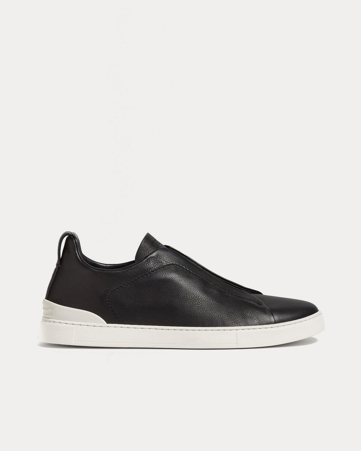 Triple Stitch Secondskin Black Slip On Sneakers