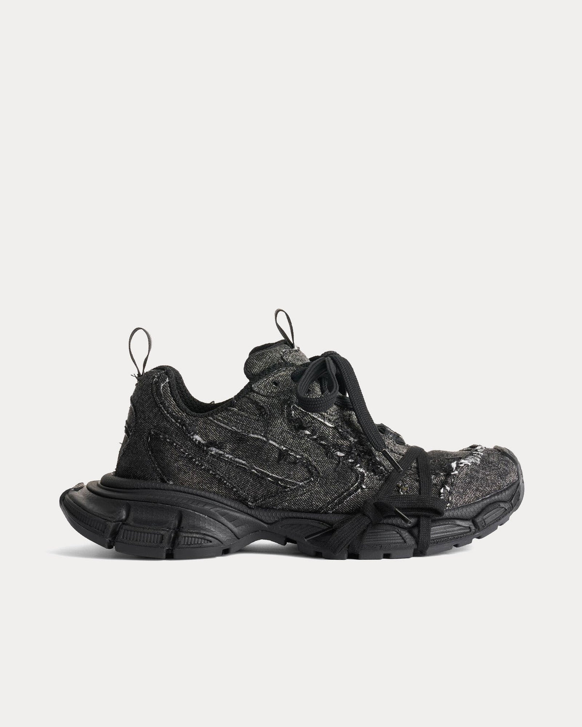 3XL Denim Black Low Top Sneakers
