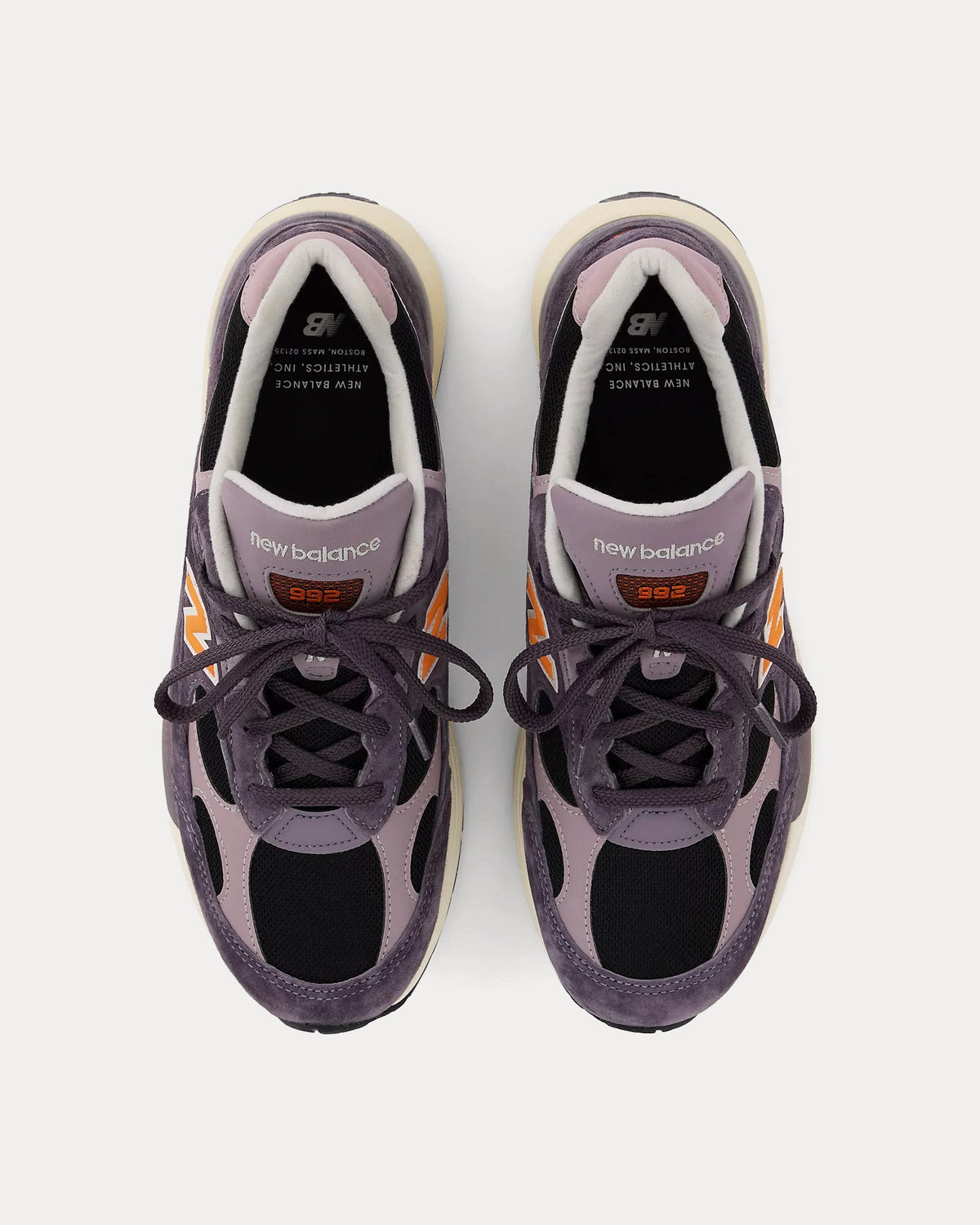 Made in USA 992 Dark Ice Wine / Black / Sizzle Low Top Sneakers