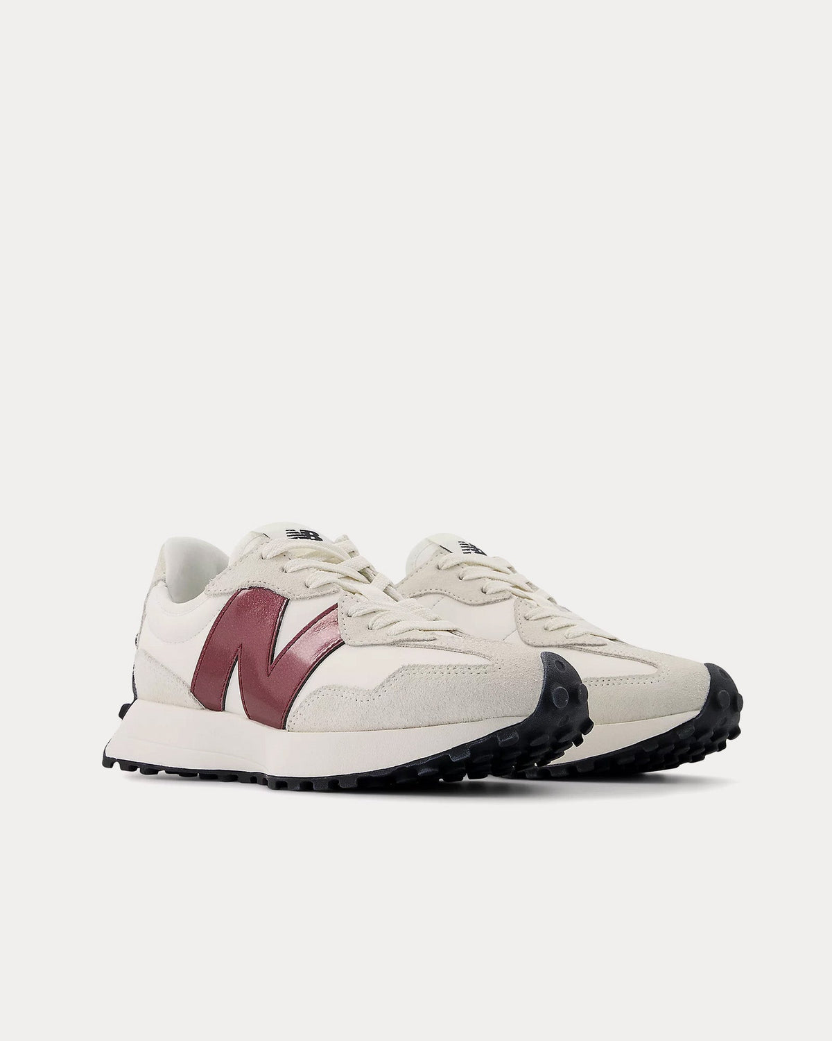 327 Sea Salt / Monarch Burgundy Low Top Sneakers