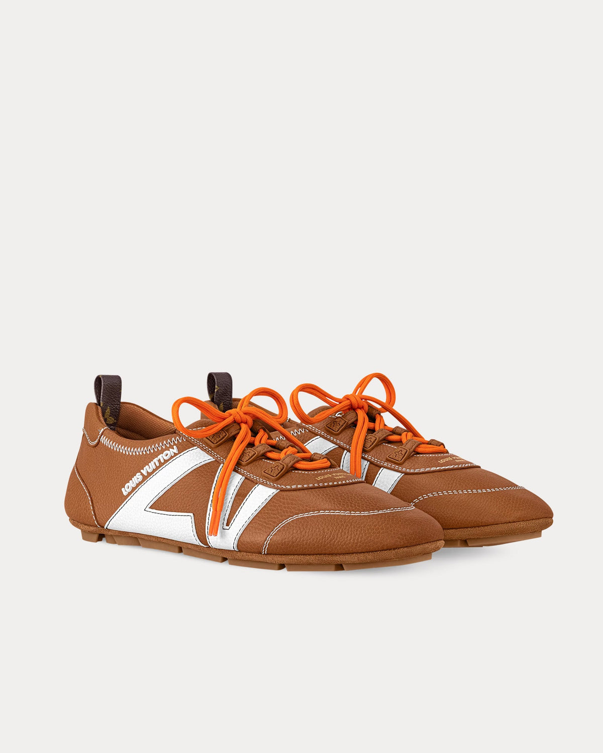 LV Sneakerina Leather Camel Low Top Sneakers