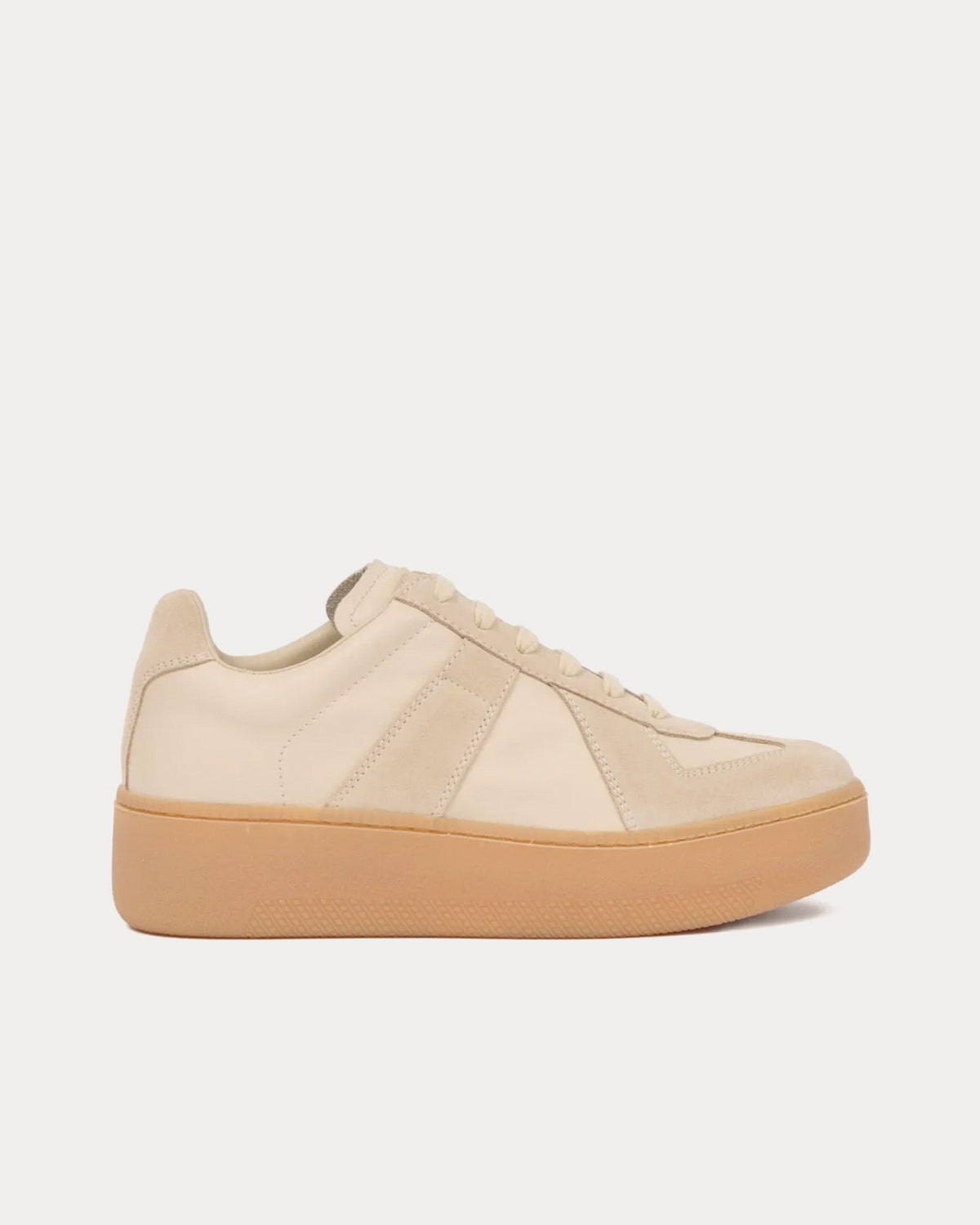 Replica Wedge Beige Low Top Sneakers