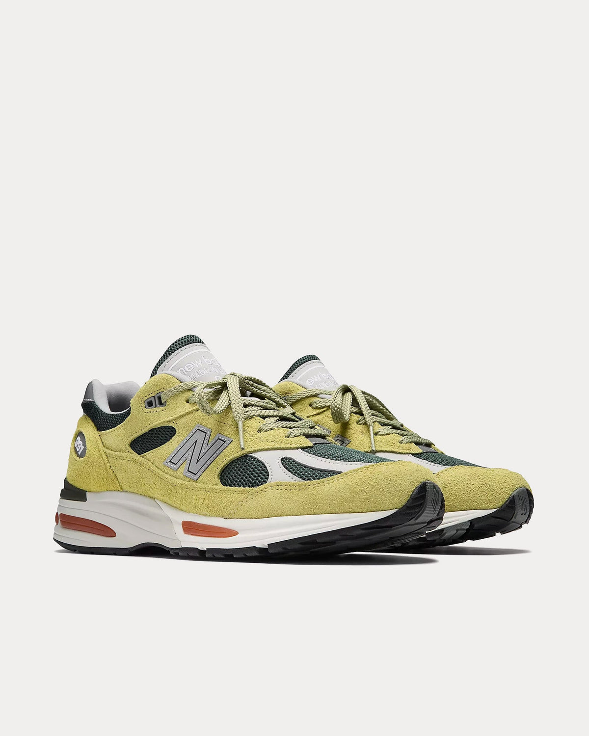 Made in UK 991v2 'Grape Sorbet' Beechnut / Trekking Green / Oyster Mushroom Low Top Sneakers