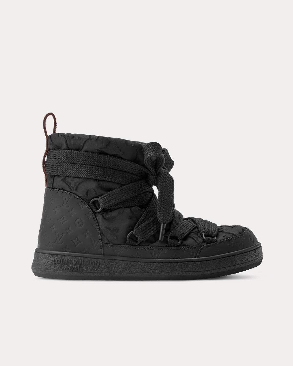 LV Cloud Lace-Up Black Ankle Boots