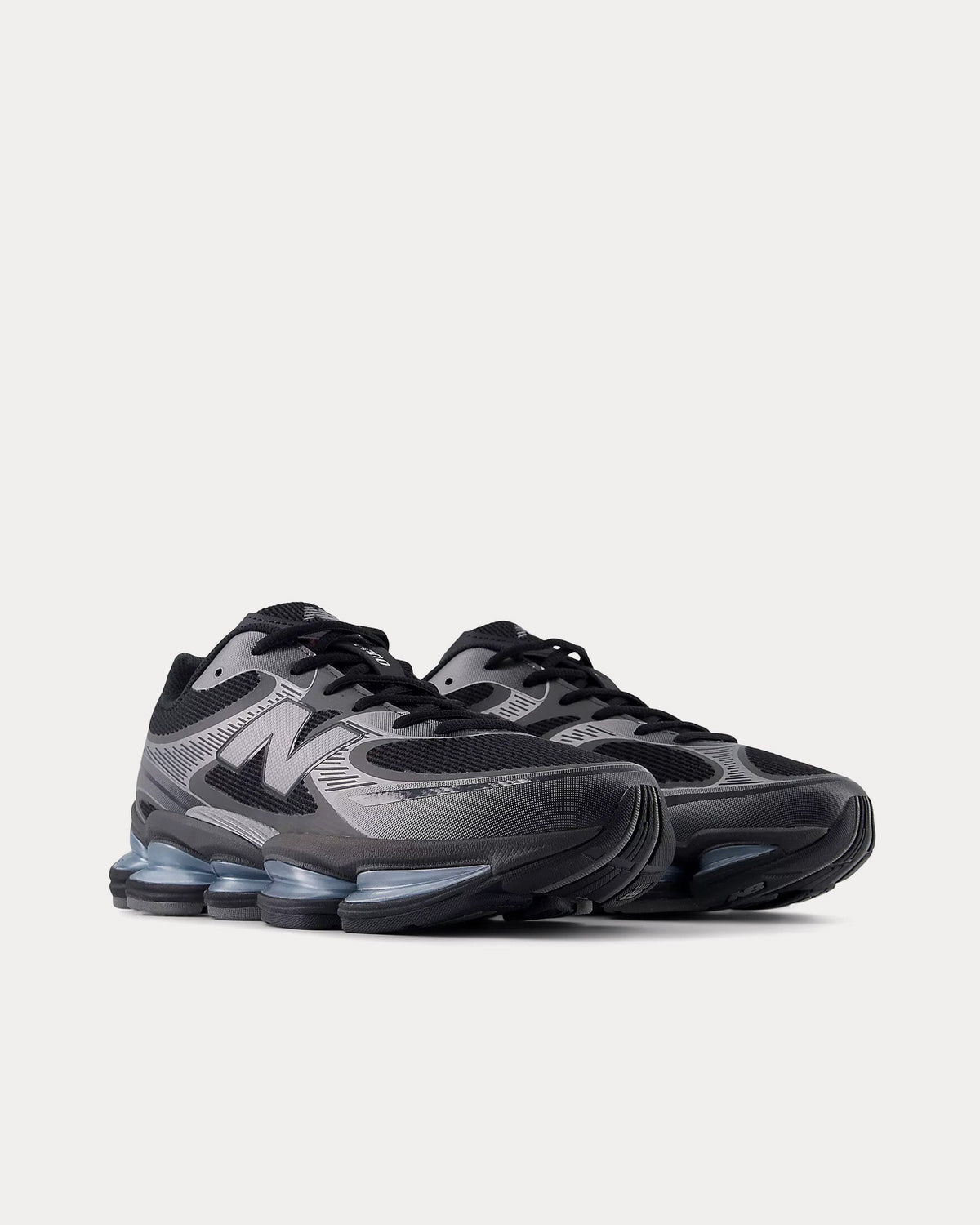 Abzorb 2000 Black / Dark Silver Metallic / Light Chrome Blue Low Top Sneakers