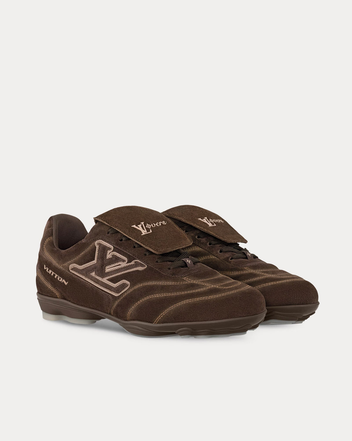 LV Footprint Soccer Trainer Brown Low Top Sneakers