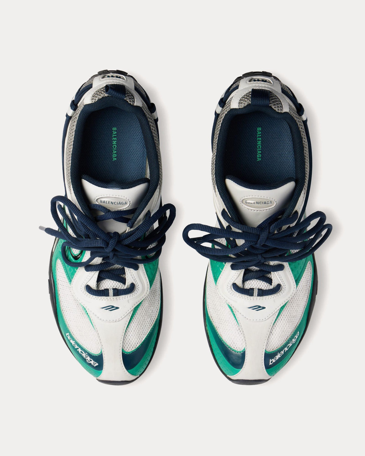 Radar Gradient Lines Light Grey / Green / Black Low Top Sneakers