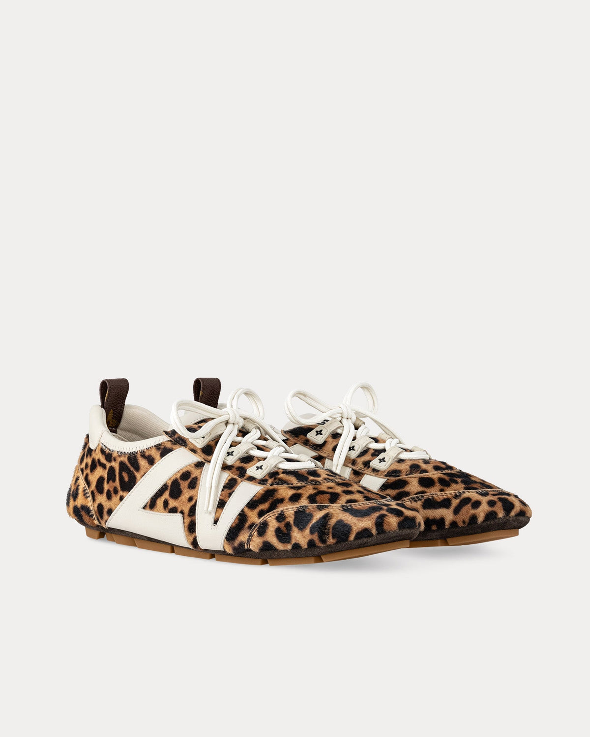 LV Sneakerina Leopard Print Brown Low Top Sneakers