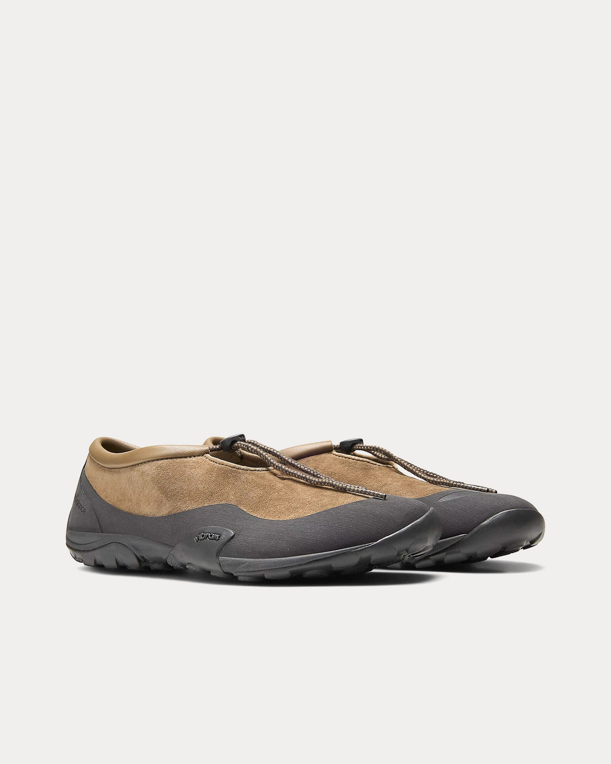 TDS MT10T Raw Leather / Black Cement Slip on Sneakers