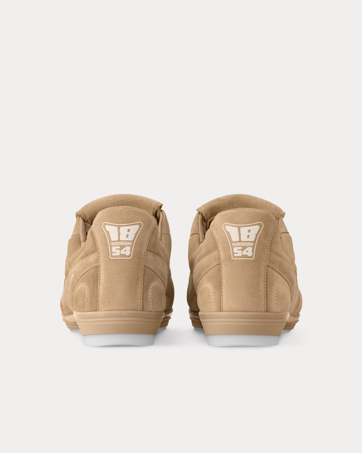 LV Footprint Soccer Trainer Beige Low Top Sneakers