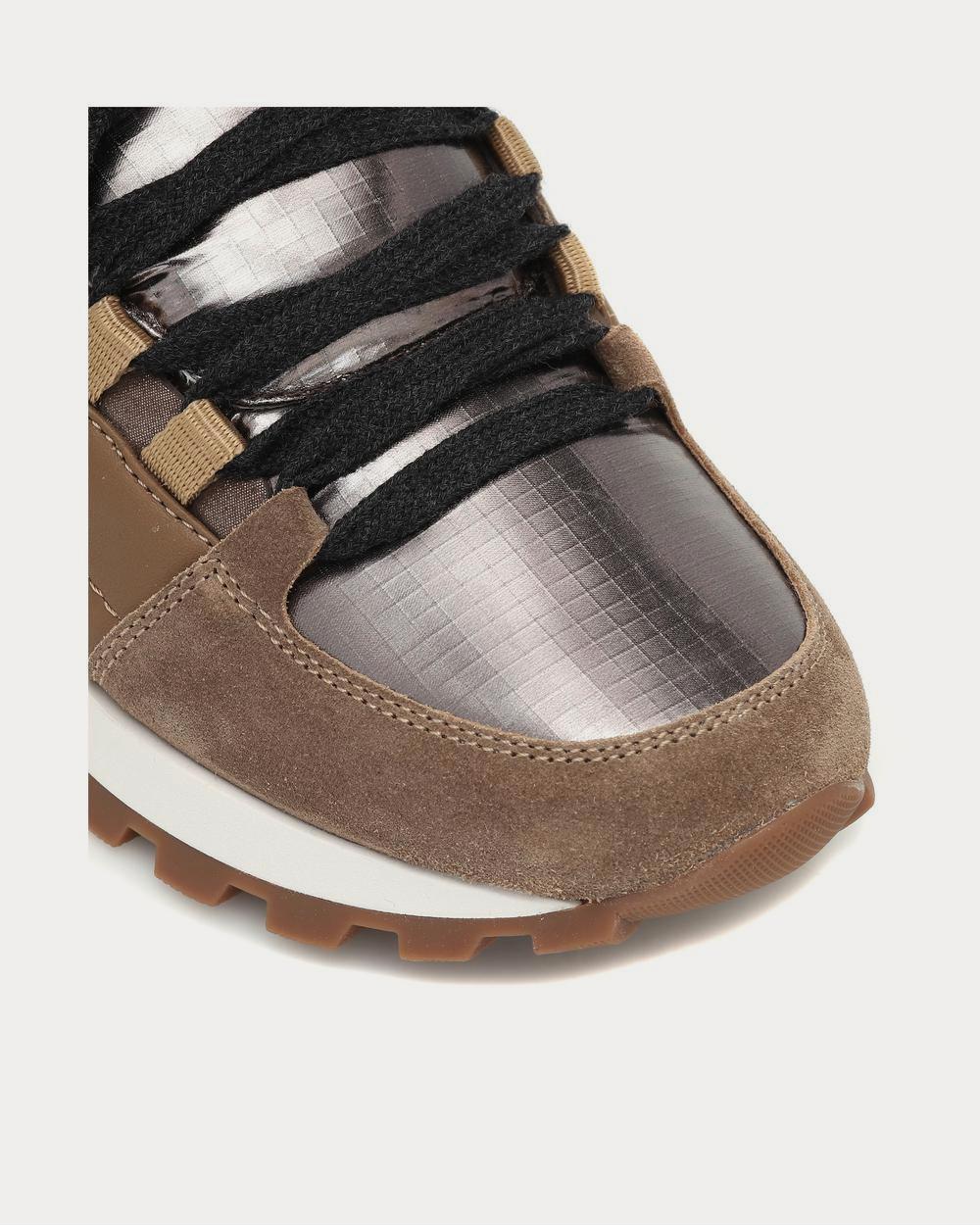 Embellished leather Brown Low Top Sneakers