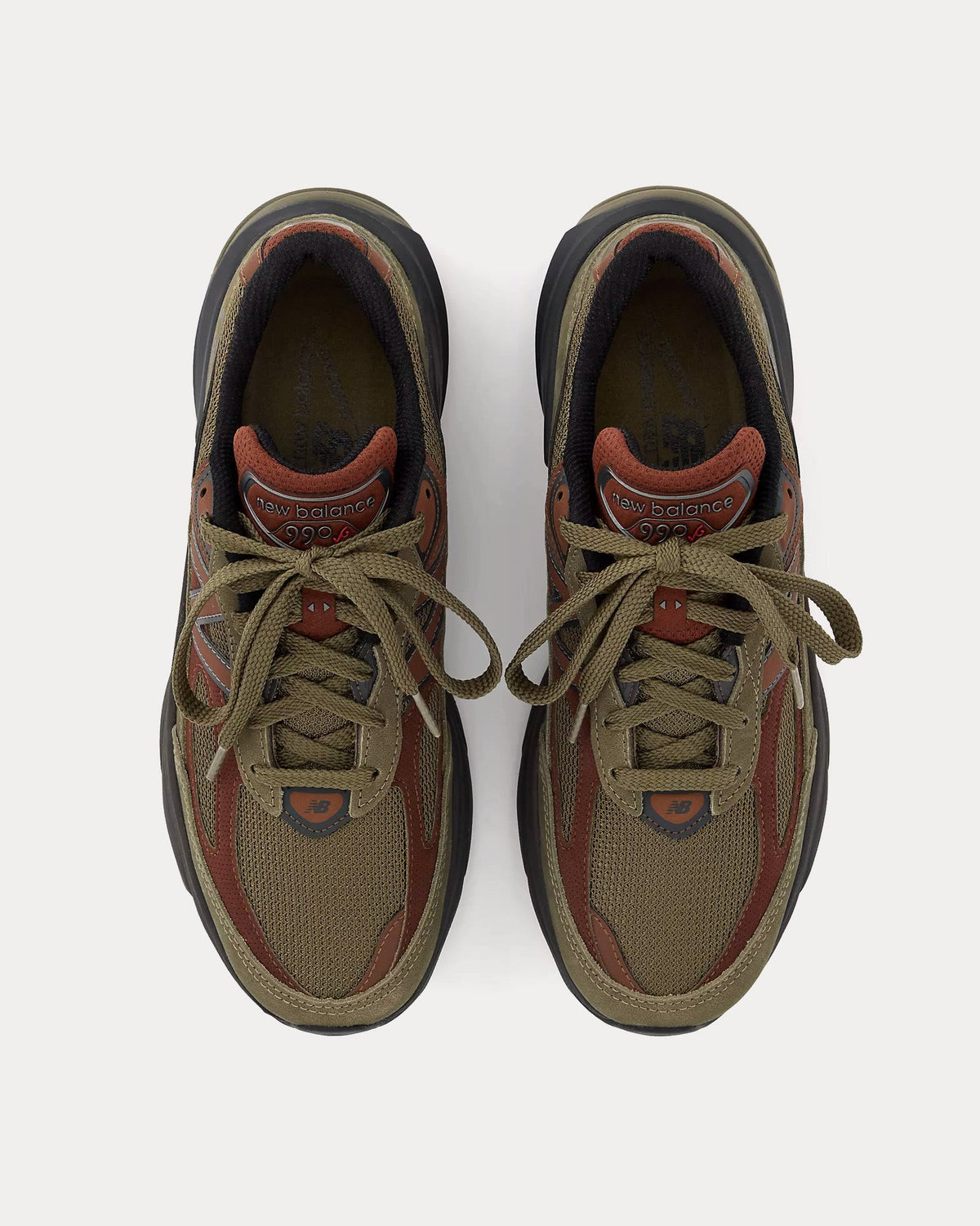 Made in USA 990v6 Dark Camo / Rich Oak / Black Cement Low Top Sneakers