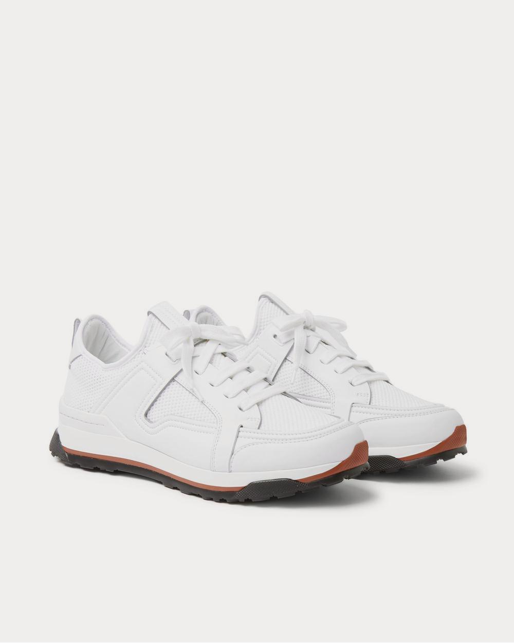 Siracusa Leather and Mesh White low top sneakers