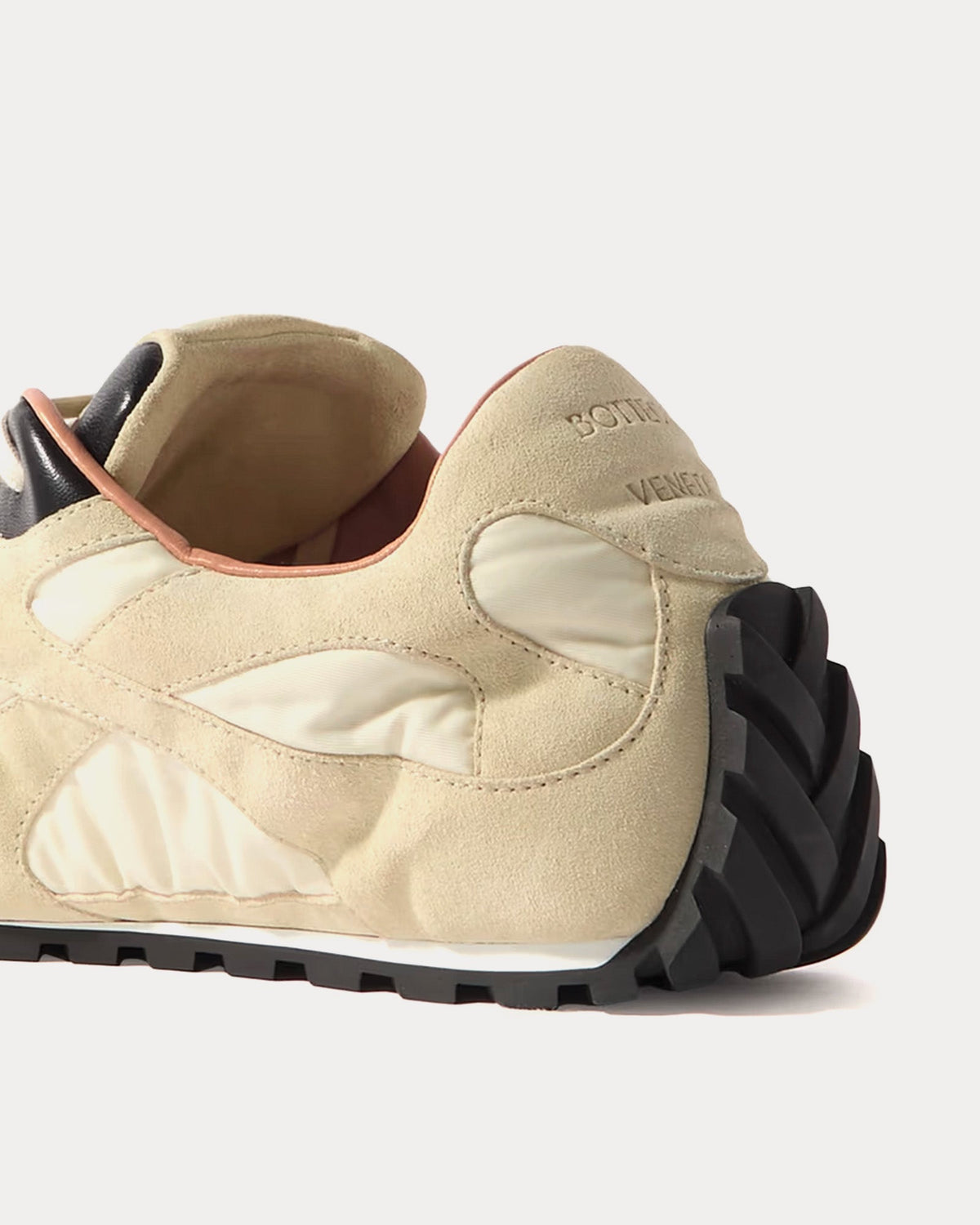 Orbit Flash Leather & Nylon Sea Salt / Black Low Top Sneakers