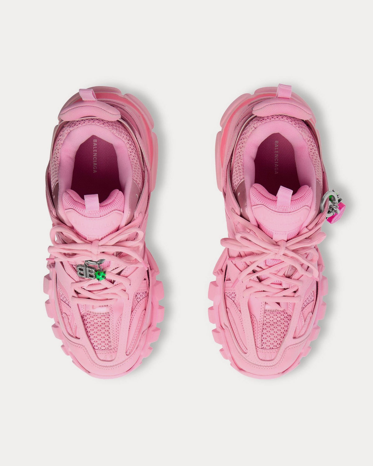 Track with Charms Pink Low Top Sneakers