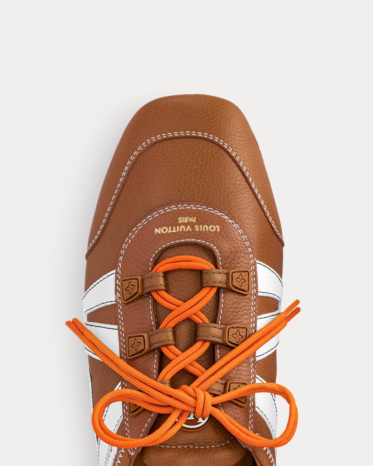 LV Sneakerina Leather Camel Low Top Sneakers