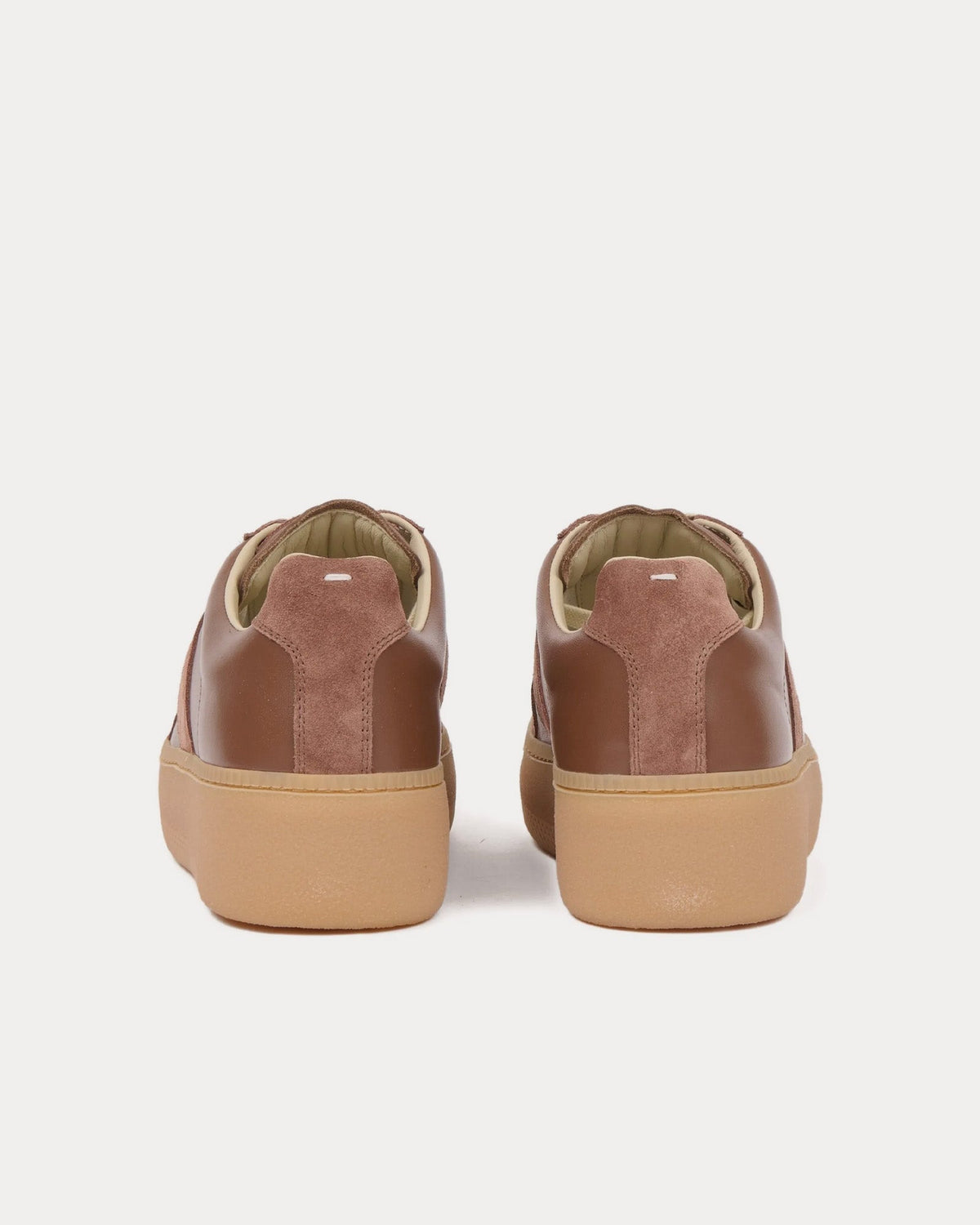 Replica Wedge Adobe Brown Low Top Sneakers