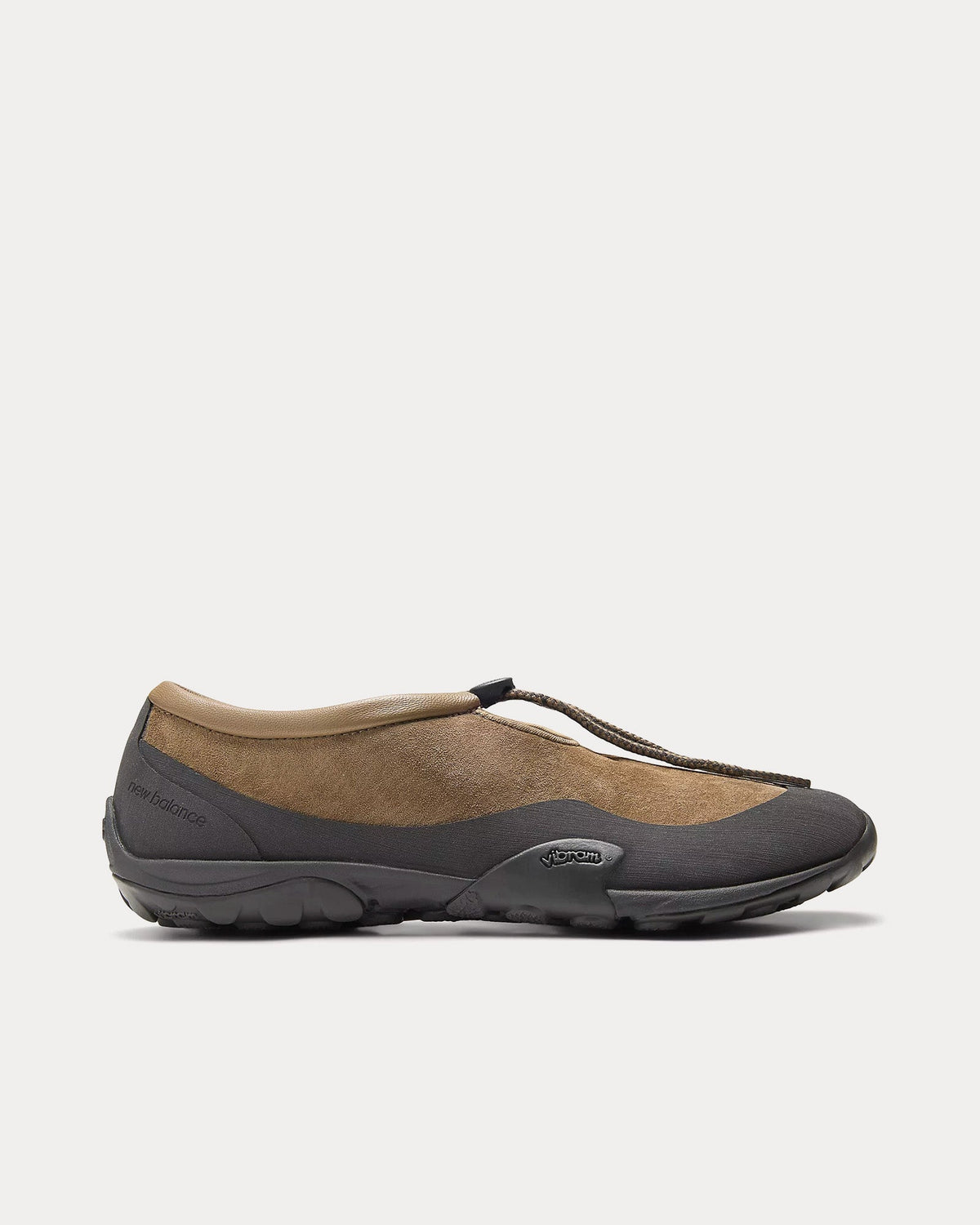 TDS MT10T Raw Leather / Black Cement Slip on Sneakers
