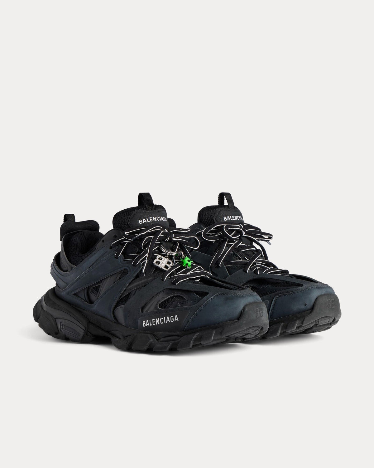 Track with Charms Black Low Top Sneakers