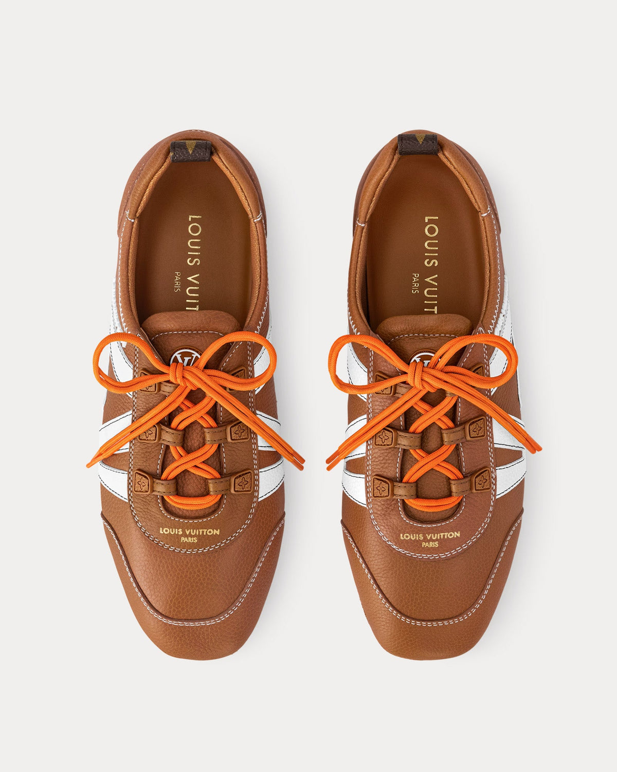 LV Sneakerina Leather Camel Low Top Sneakers