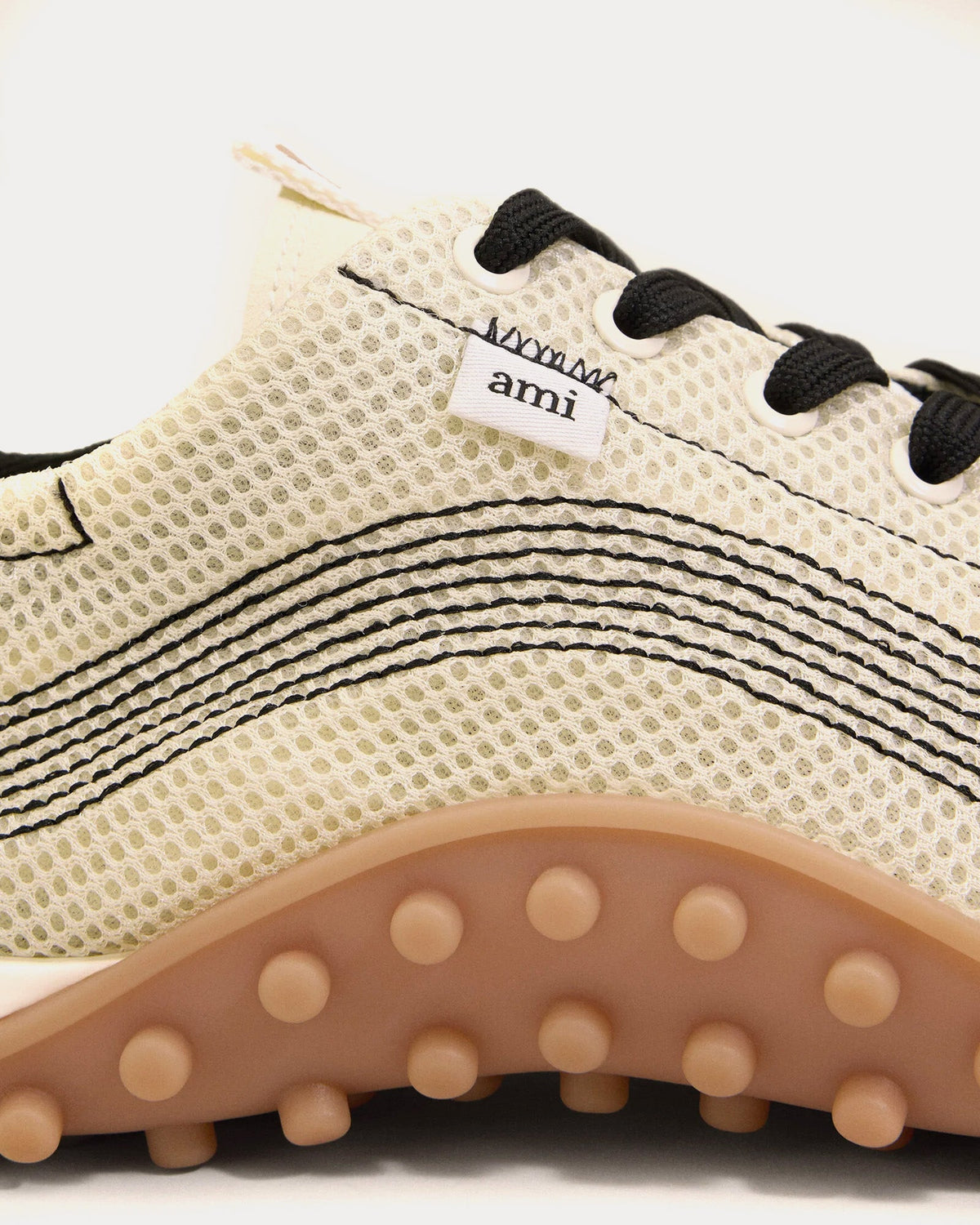 Mirage Mesh White Cream Low Top Sneakers