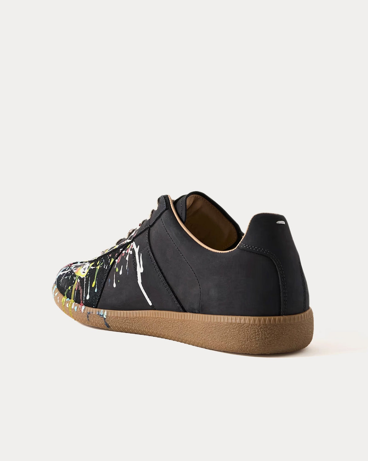 Replica Paint Black Low Top Sneakers