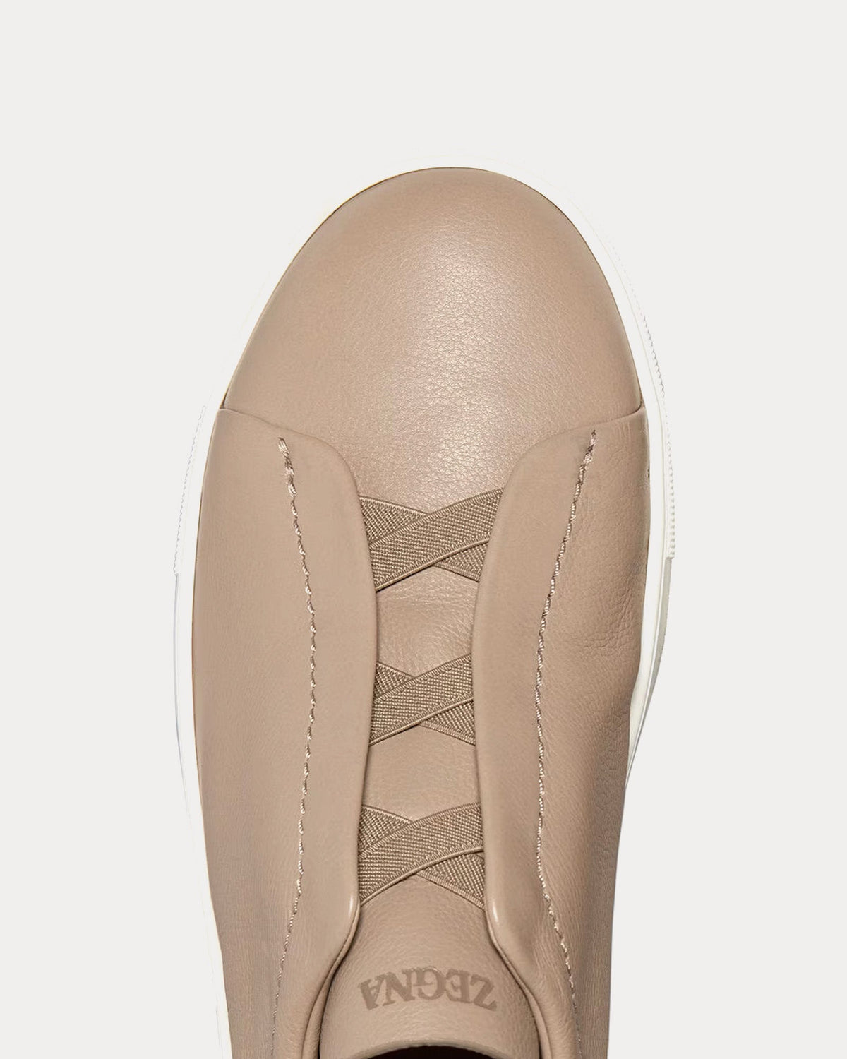 Triple Stitch Secondskin Light Taupe Slip On Sneakers