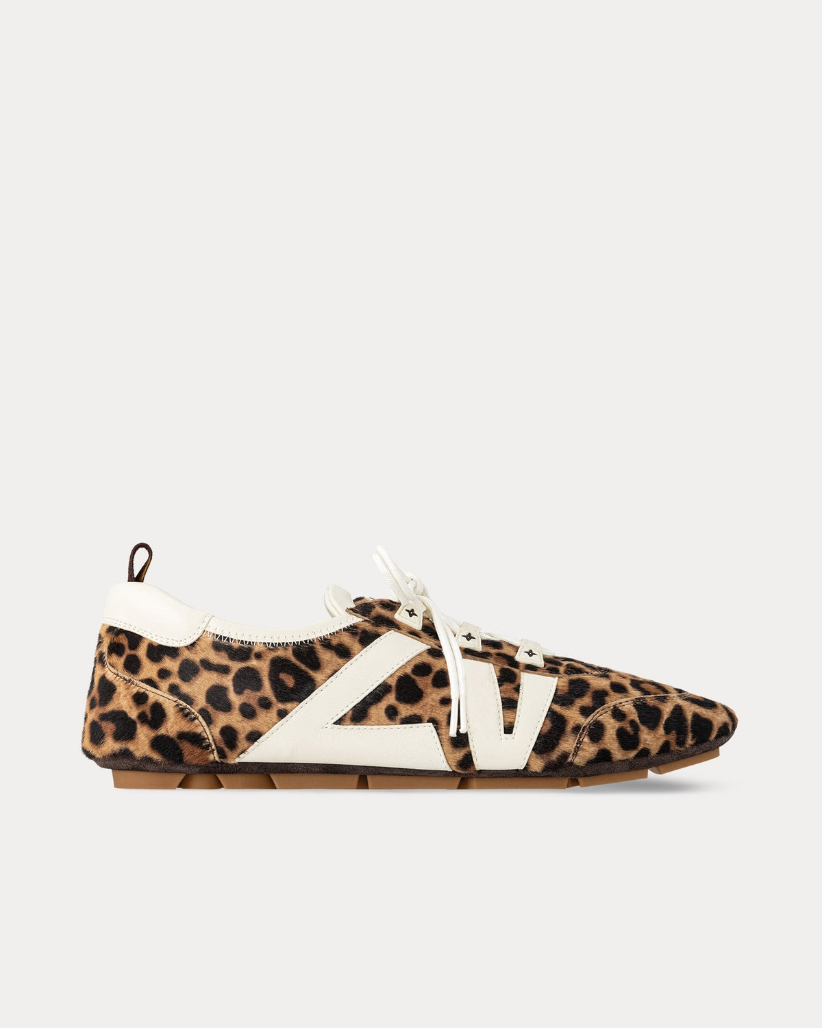 LV Sneakerina Leopard Print Brown Low Top Sneakers