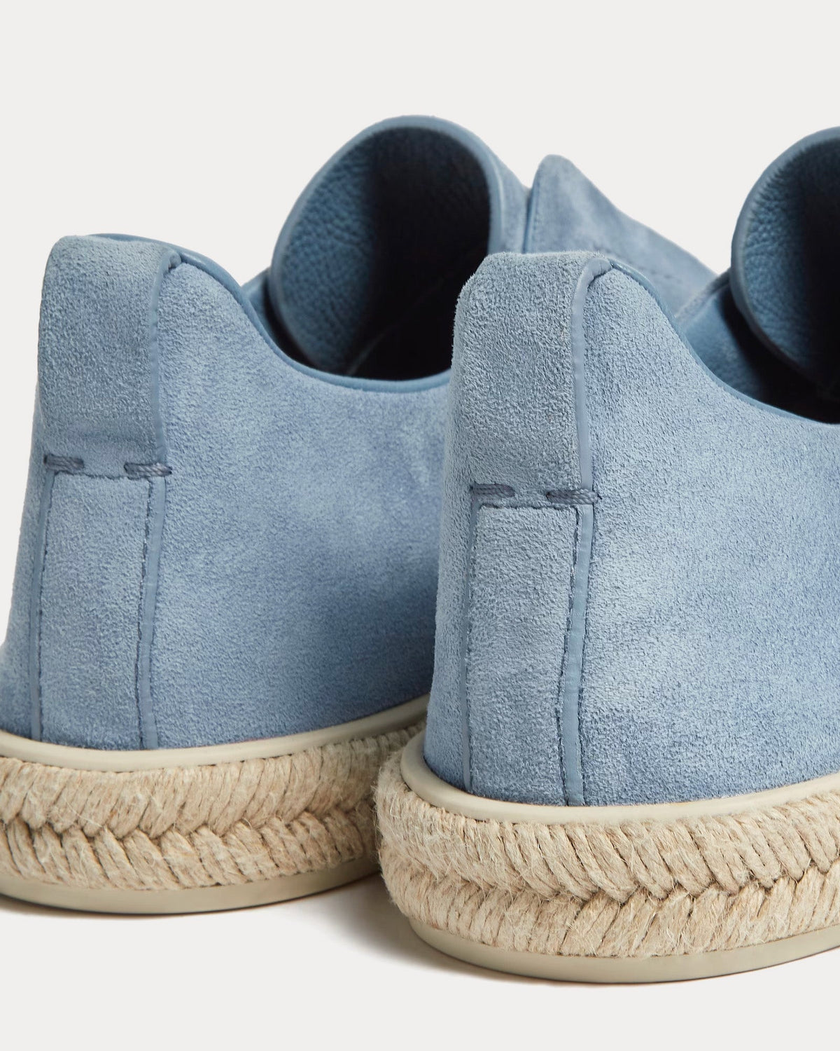Triple Stitch Espadrilles Deerskin Utility Blue Slip On Sneakers