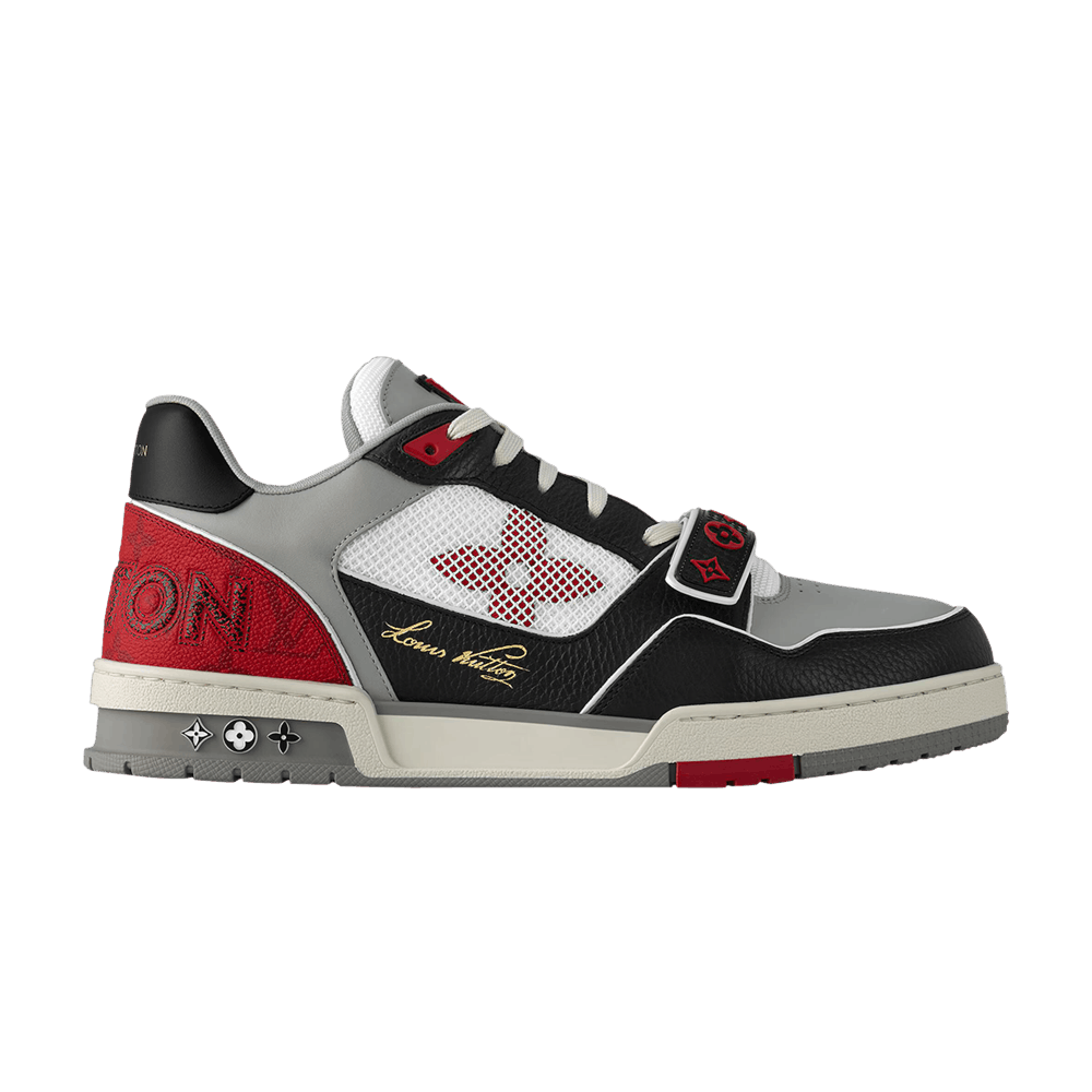 Louis Vuitton Lolv Trainer Strap On Black Grey Red