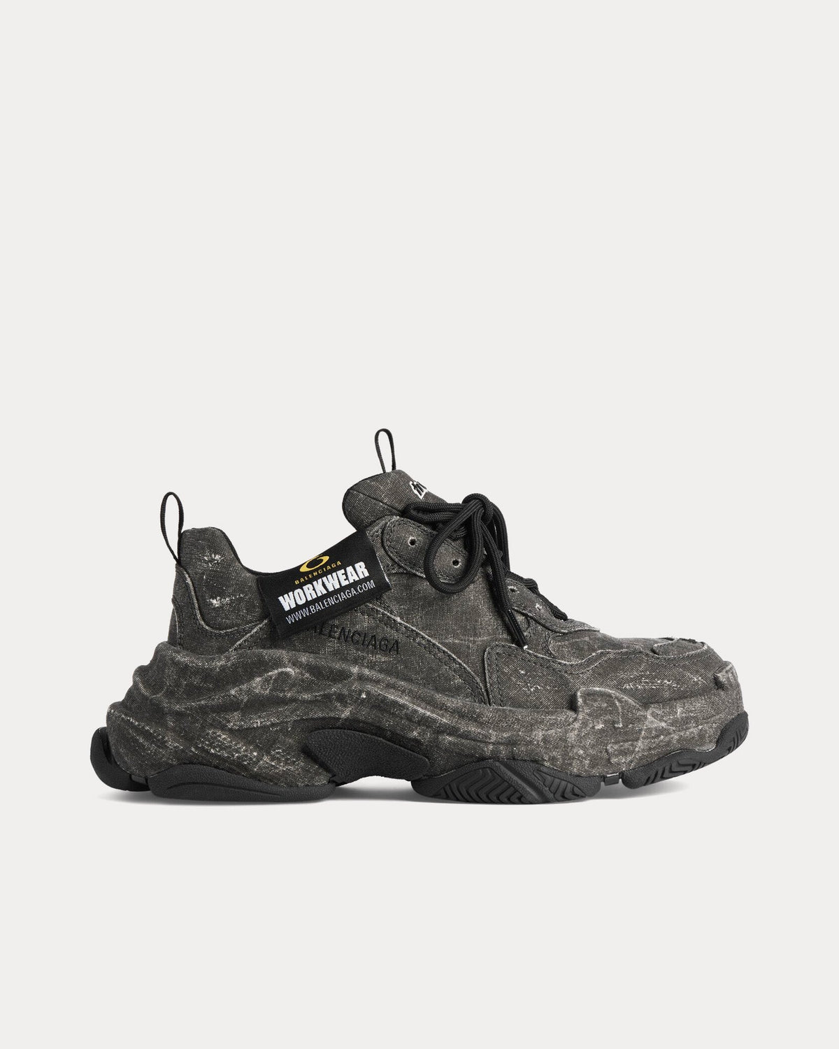 Triple S Canvas Black Low Top Sneakers