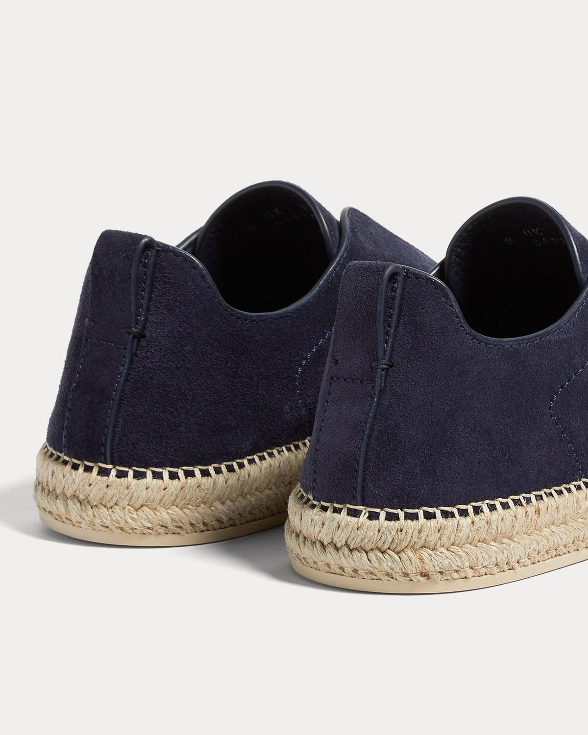 Triple Stitch Suede Dark Blue Espadrilles