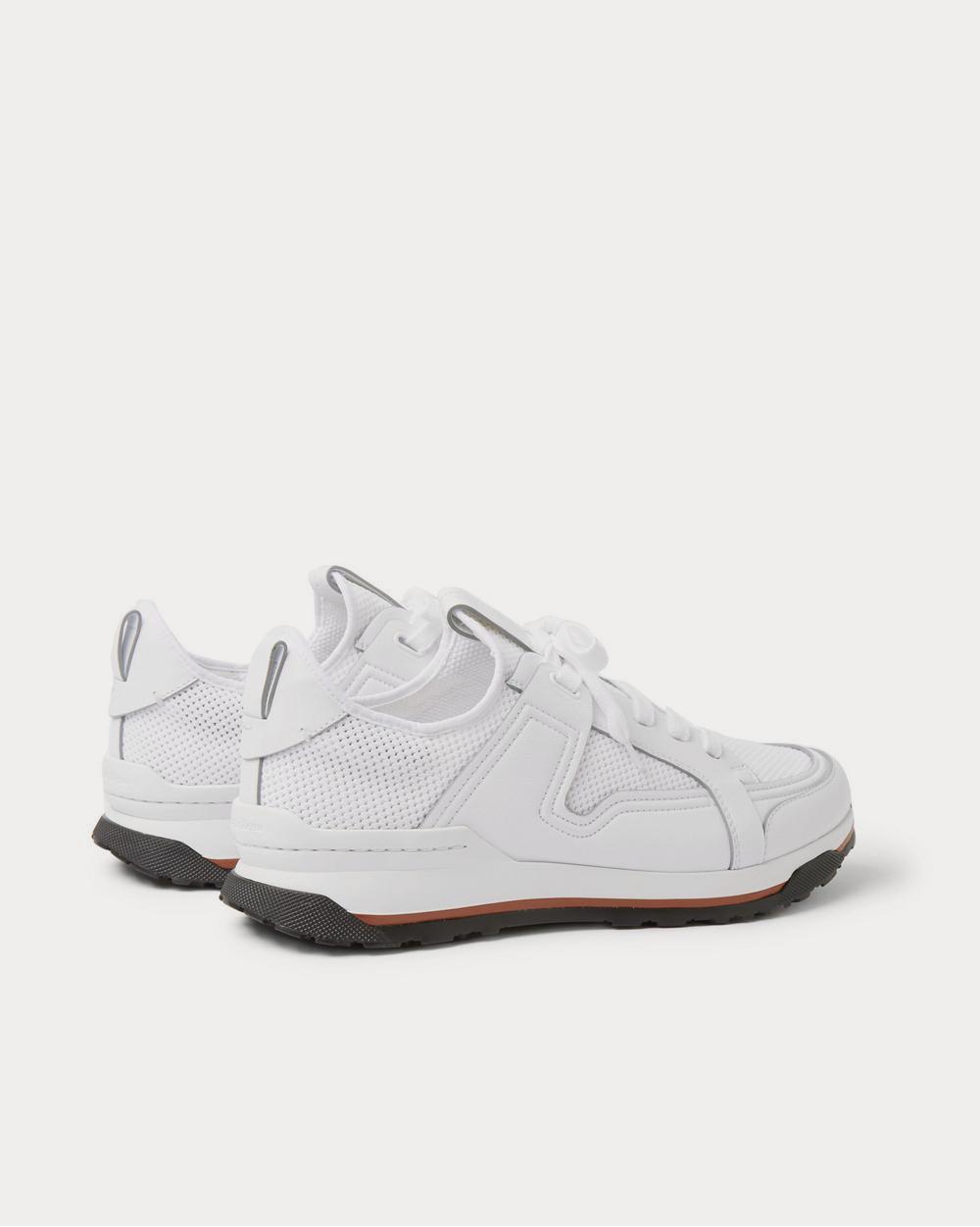Siracusa Leather and Mesh White low top sneakers