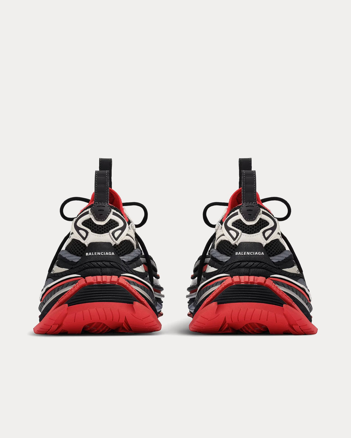 Platform Reduced Black / Grey / Red Low Top Sneakers