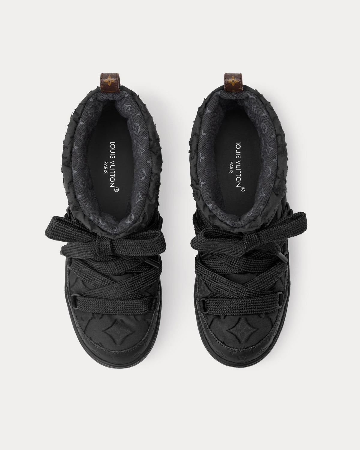 LV Cloud Lace-Up Black Ankle Boots