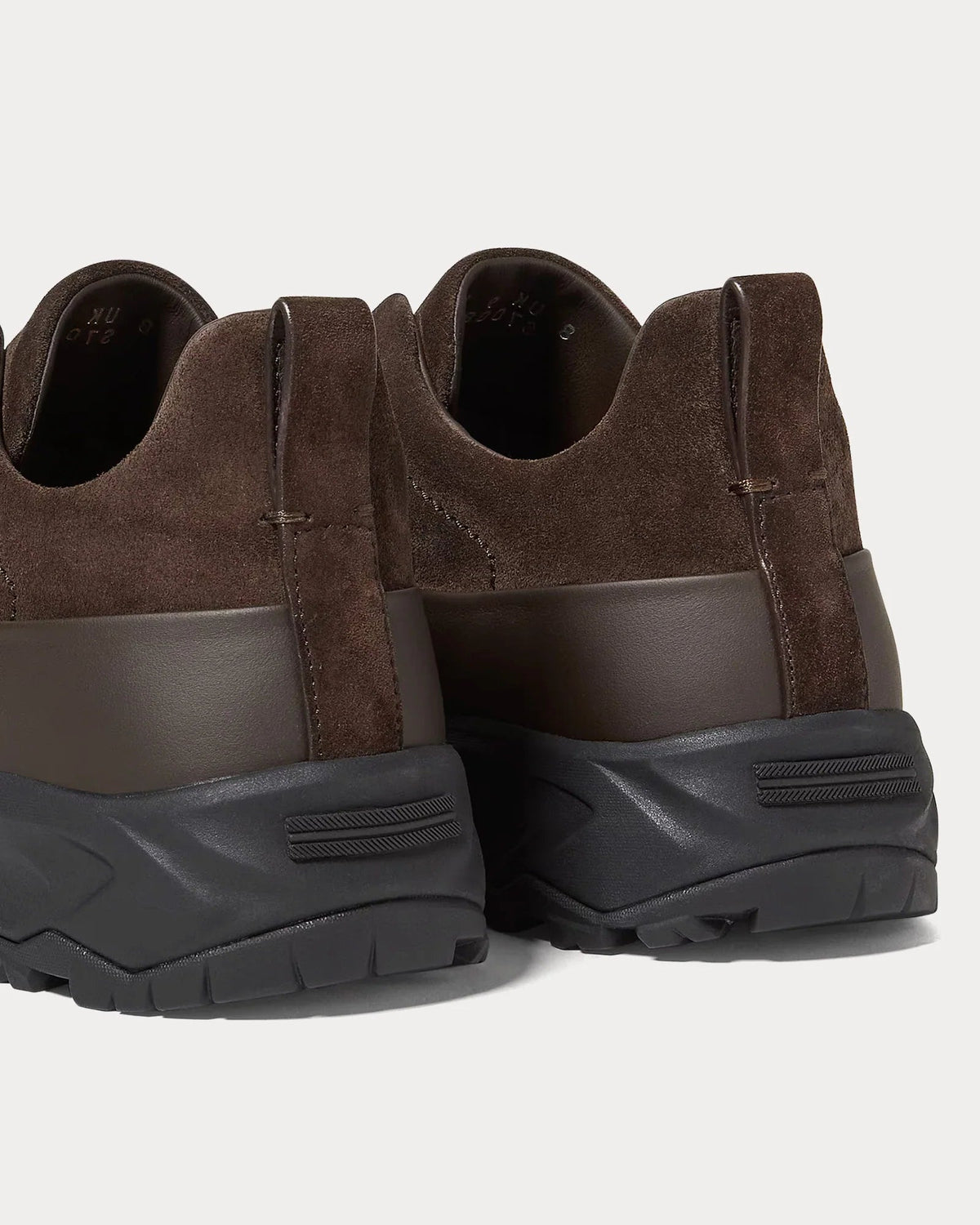 Triple Stitch Monte Suede Dark Brown Slip On Sneakers