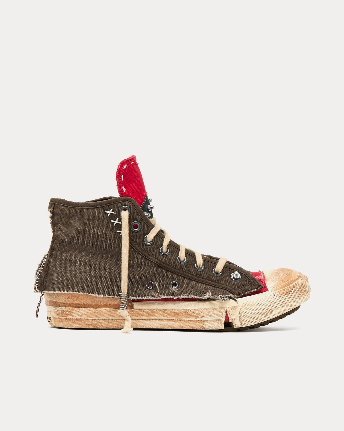 Loved To Death Red / Brown High Top Sneakers