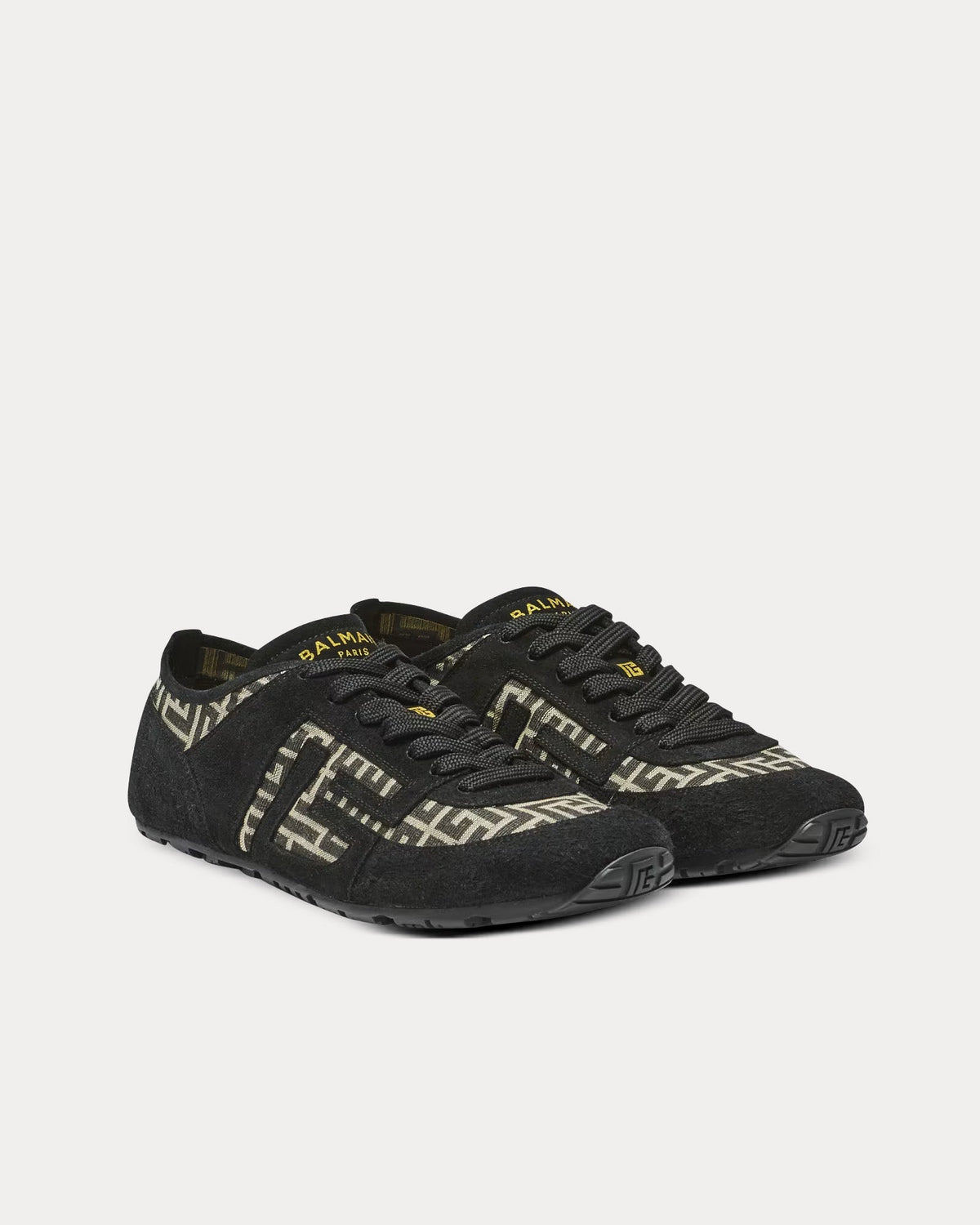 Racer 45 Monogram Jacquard Black Low Top Sneakers