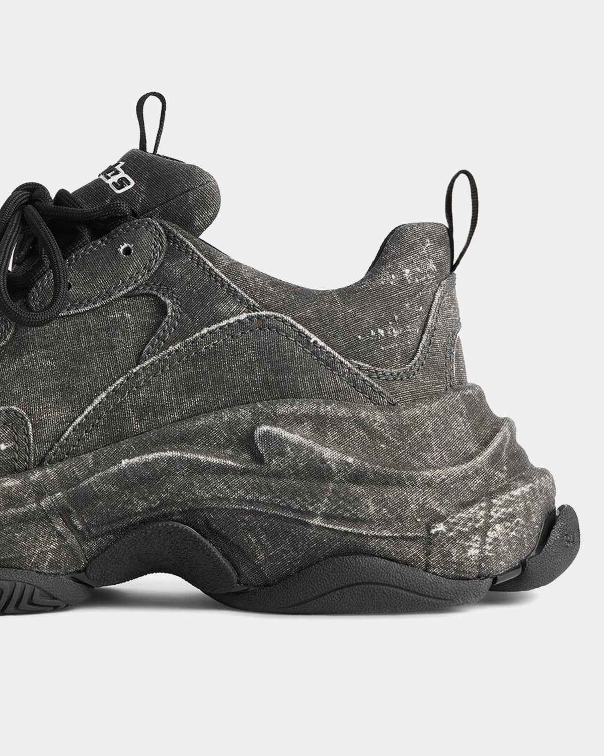 Triple S Canvas Black Low Top Sneakers
