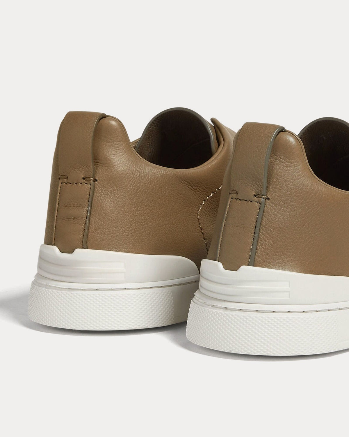 Triple Stitch Secondskin Khaki Slip On Sneakers