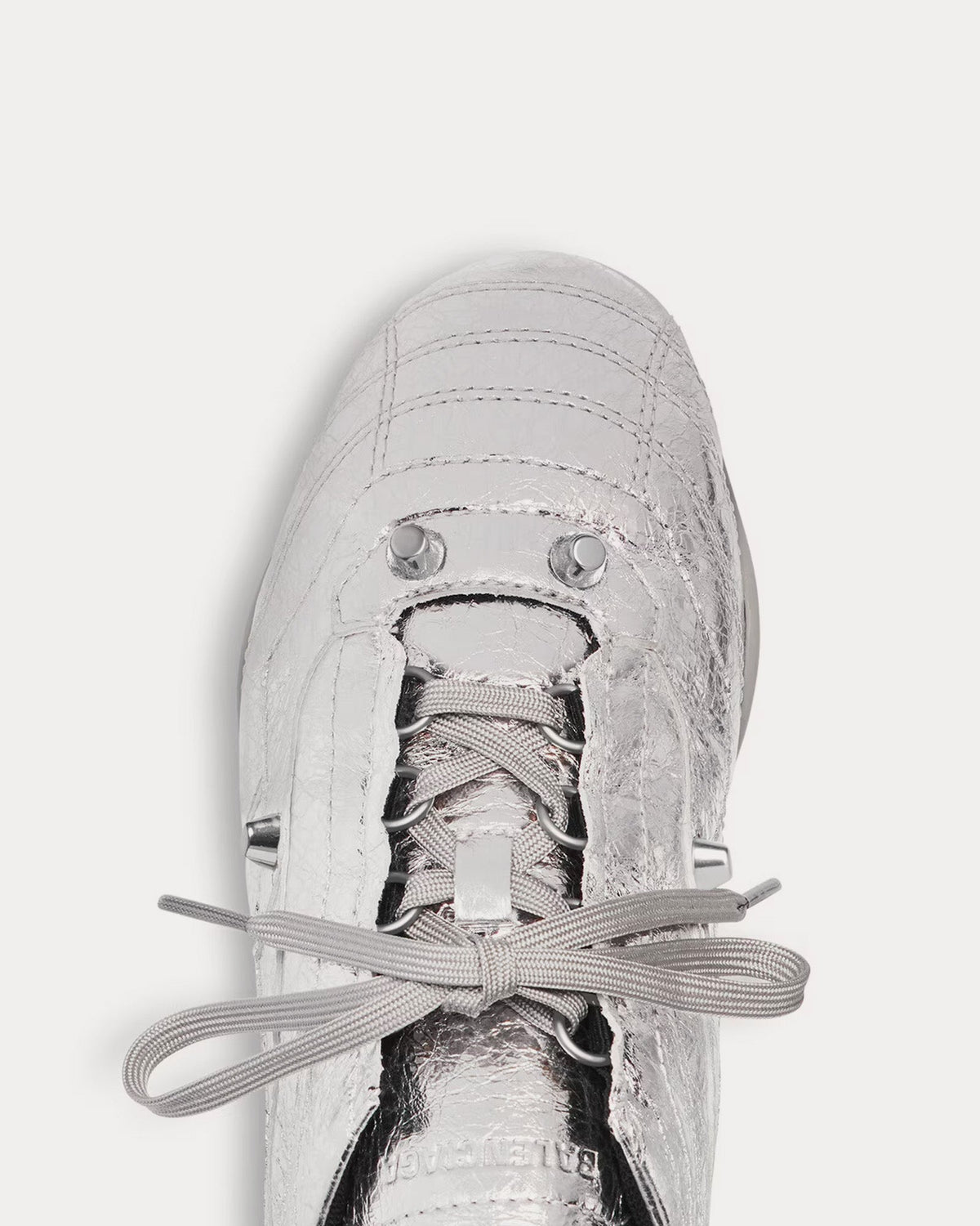City Sneaker Sheepskin Silver Metalized Low Top Sneakers