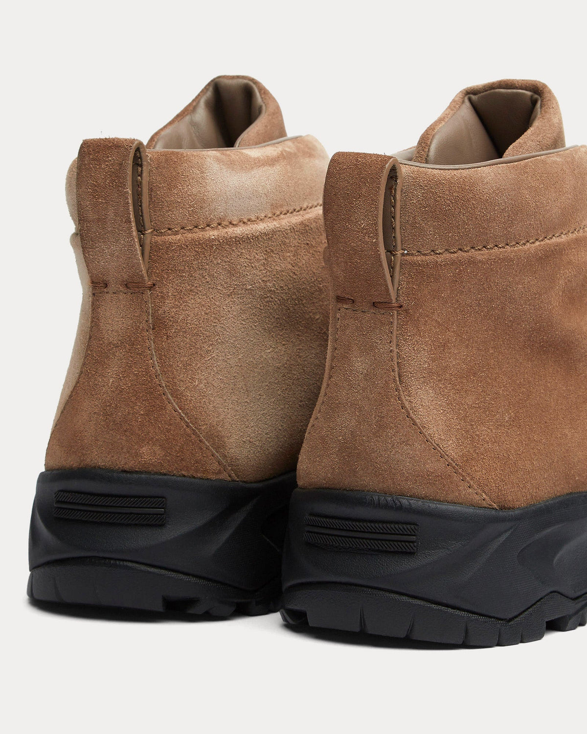 Triple Stitch Vetta Suede Beige High Top Sneakers