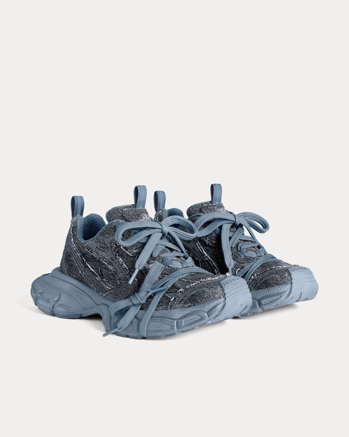 3XL Denim Blue Low Top Sneakers