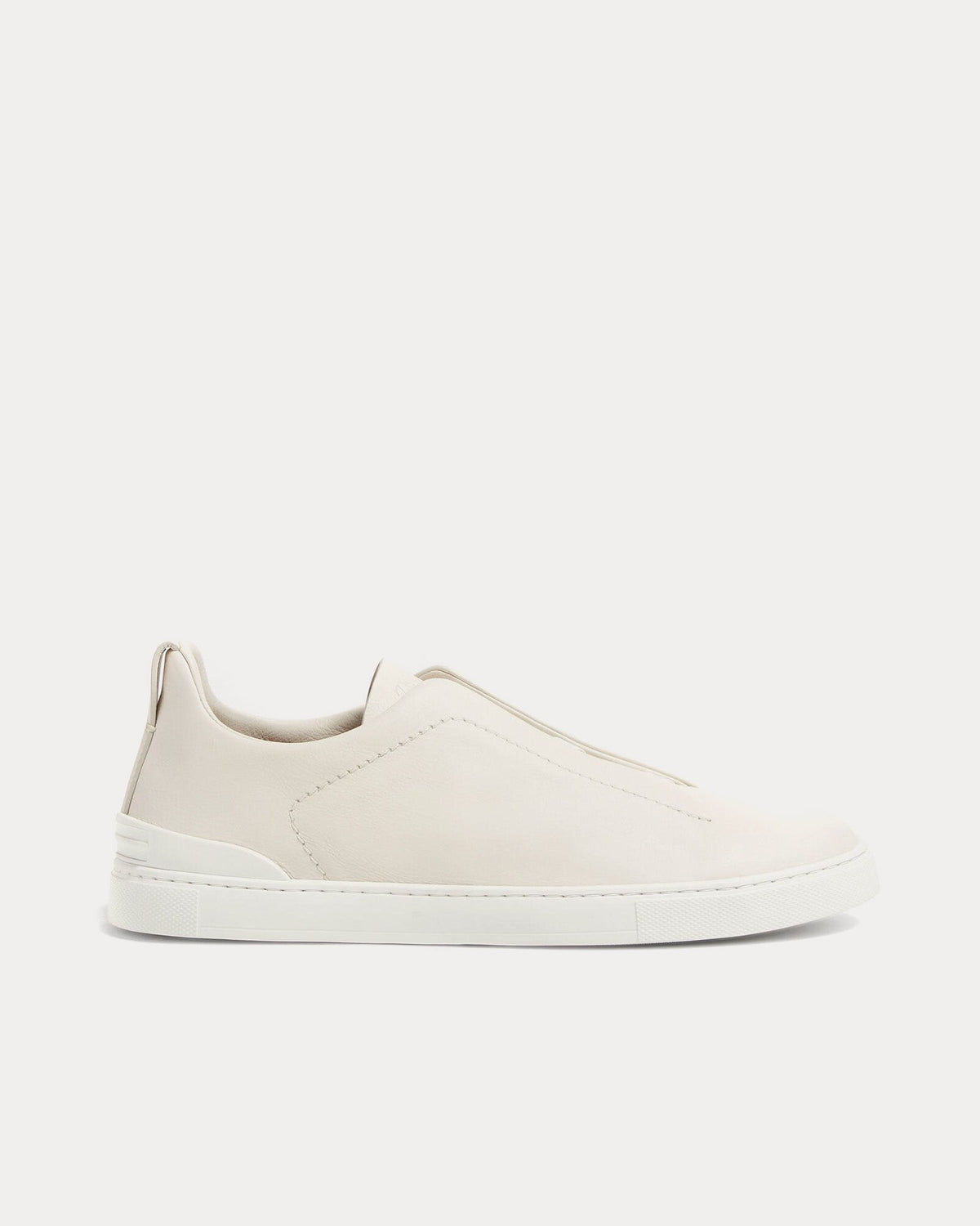 Triple Stitch Secondskin White Slip On Sneakers
